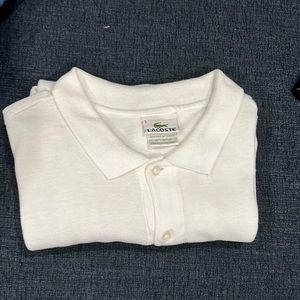 Never worn white Lacoste polo